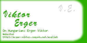 viktor erger business card
